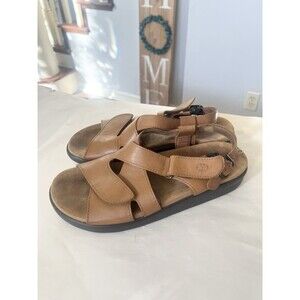 SAS Women's Huggy Caramel Sandals Shoes Hook Loop Comfort Walking $199 Size 9